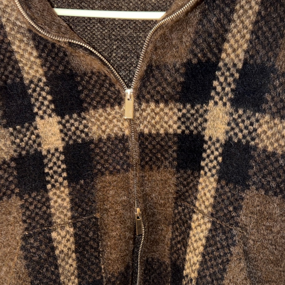 Zara checkered knit bomber jacket - Picture 4 of 8